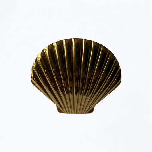 Anillo concha dorada